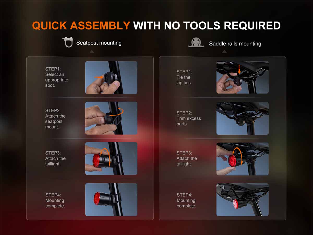 Fenix BC06R Rechargeable Bike Tail Light - Image 10