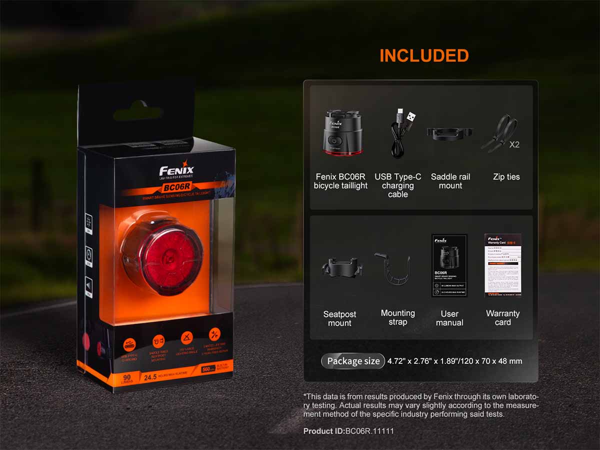 Fenix BC06R Rechargeable Bike Tail Light - Image 16