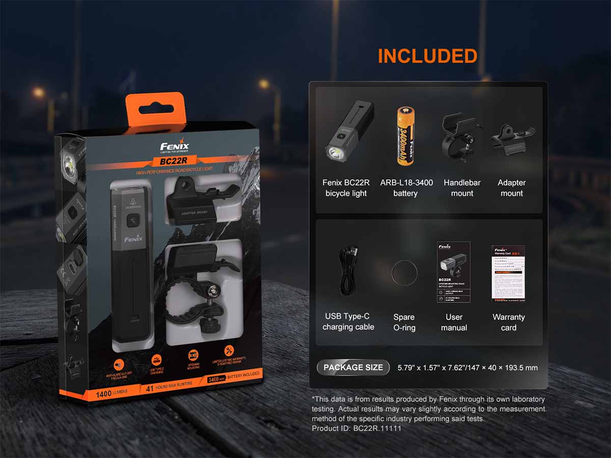 Fenix BC22R Rechargeable Bike Light - Image 16