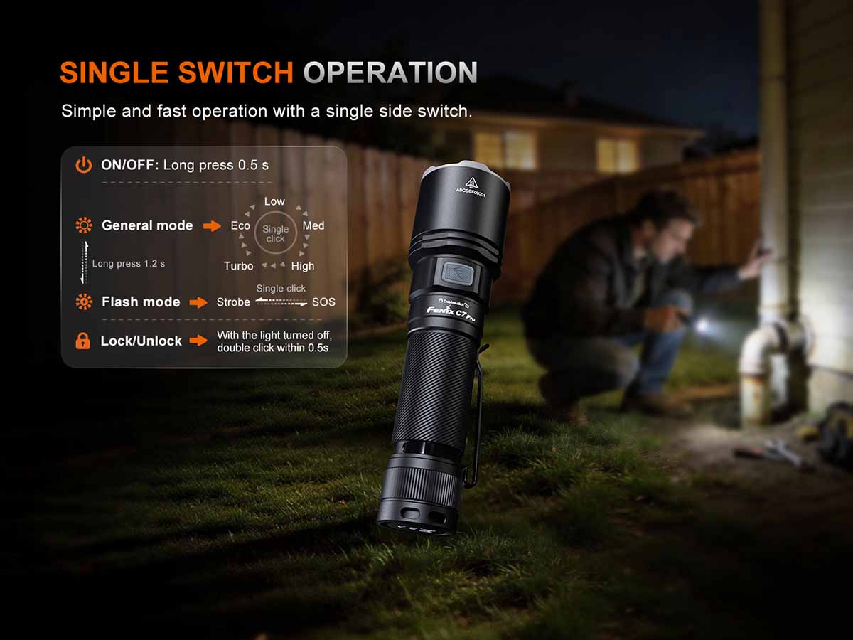 Fenix C7 PRO Rechargeable Flashlight - Image 5