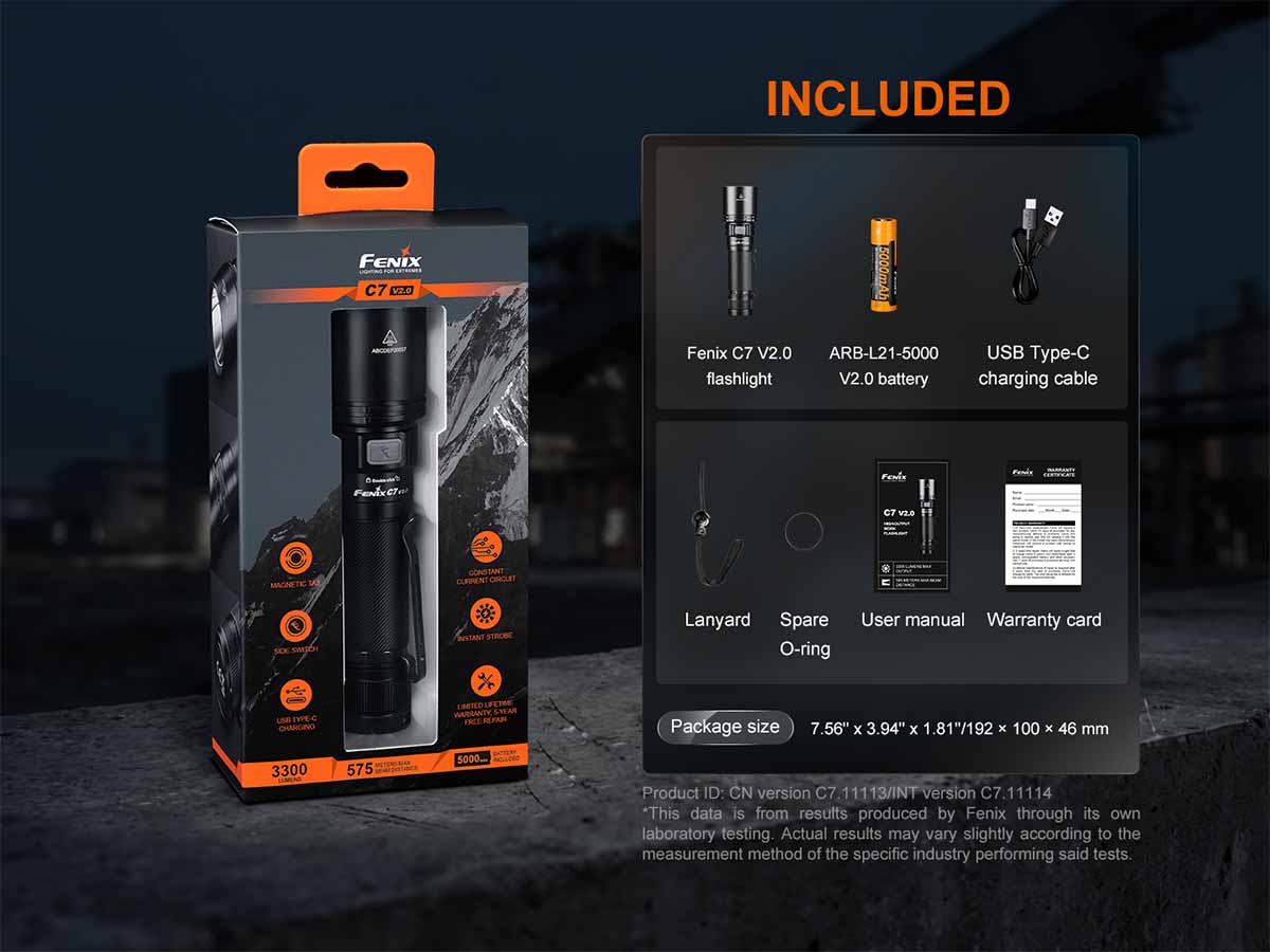 Fenix C7 V2.0 Rechargeable Flashlight - Image 16