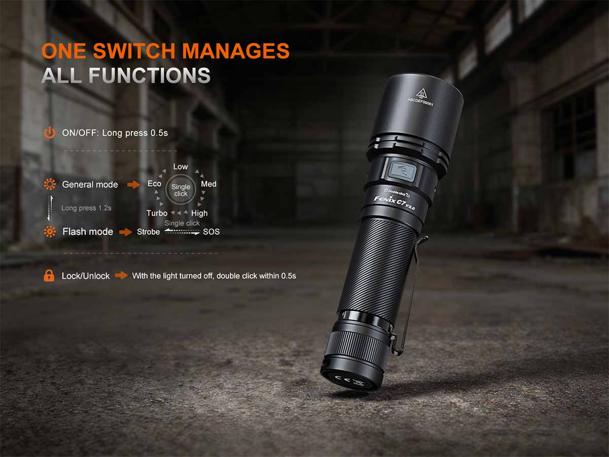 Fenix C7 V2.0 Rechargeable Flashlight - Image 4
