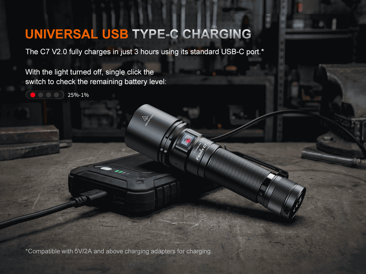 Fenix C7 V2.0 Rechargeable Flashlight - Image 9