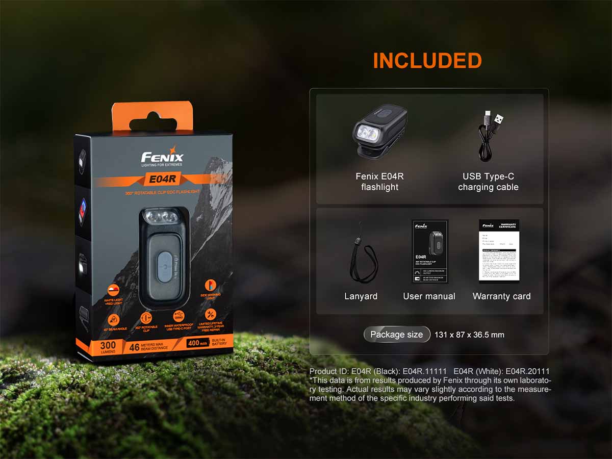 Fenix E04R Clip On Flashlight - Image 19