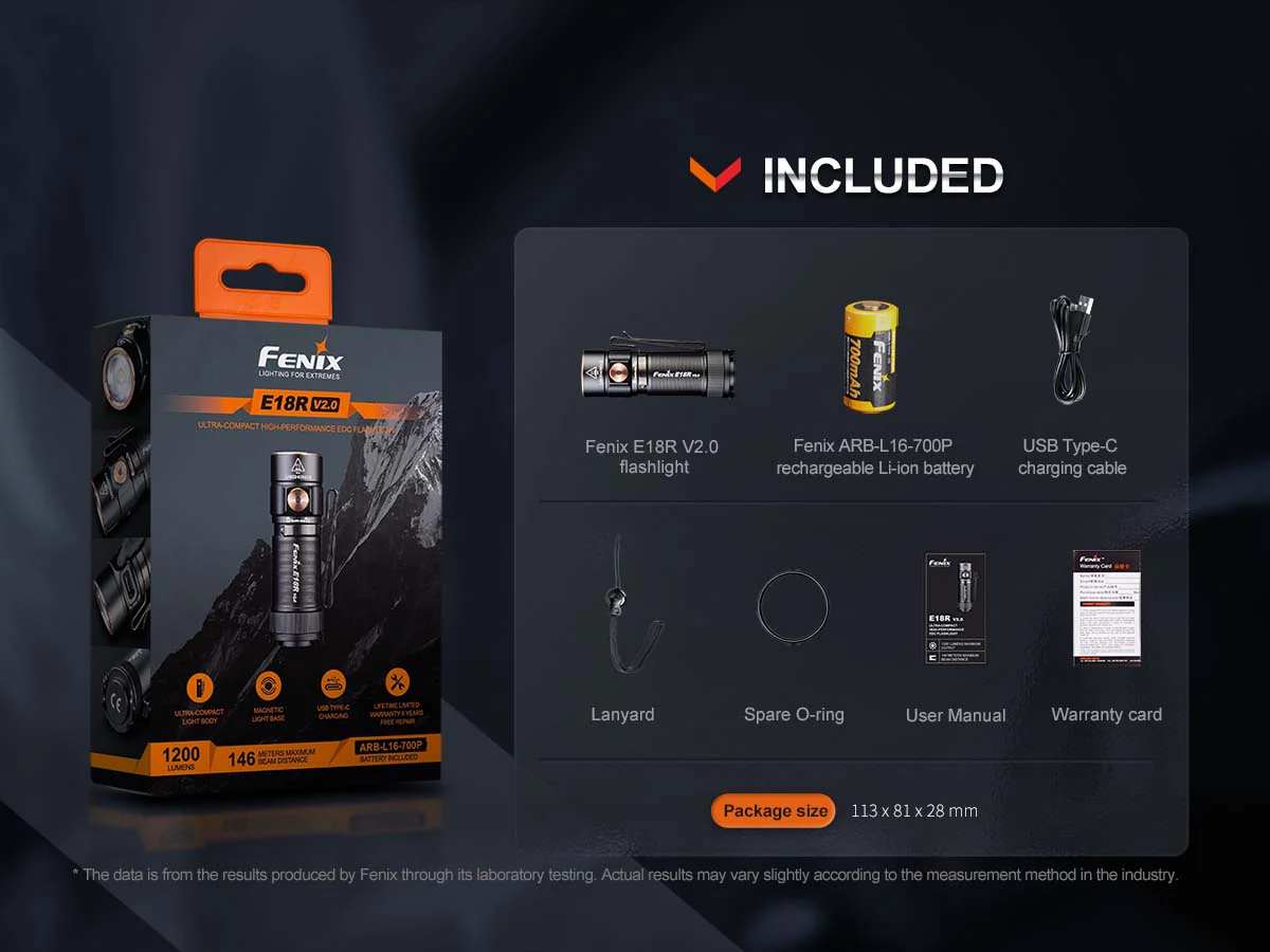 Fenix E18R V2.0 Rechargeable EDC Flashlight - Image 18