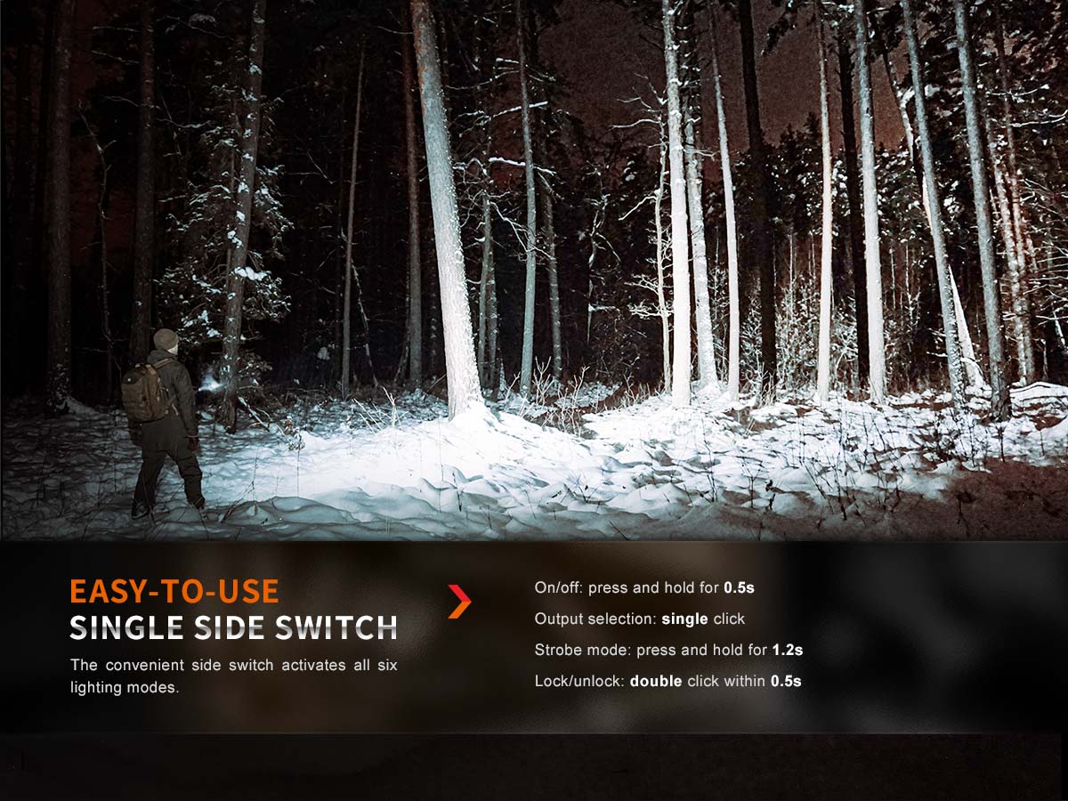 Fenix E35R Rechargeable EDC Flashlight - Glacier Blue - Image 4