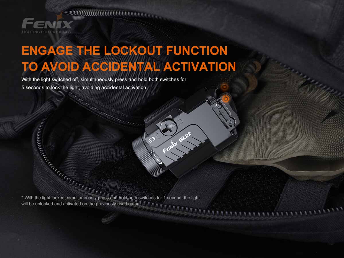 Fenix GL22 Tactical Weapon Light with Red Laser Sight - Image 12