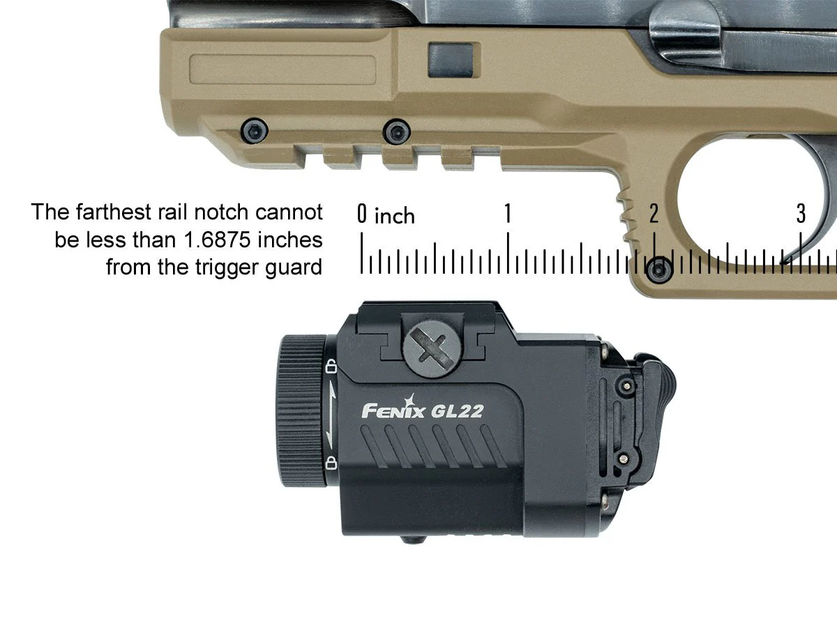 Fenix GL22 Tactical Weapon Light with Red Laser Sight - Image 4