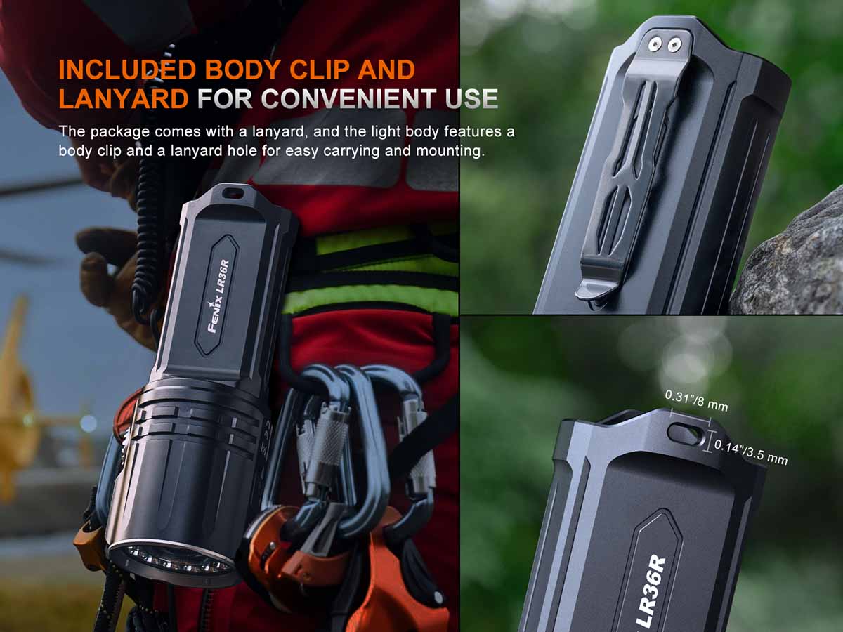 Fenix LR36R White Laser Flashlight with 10,000 Lumen Floodlight - Image 11