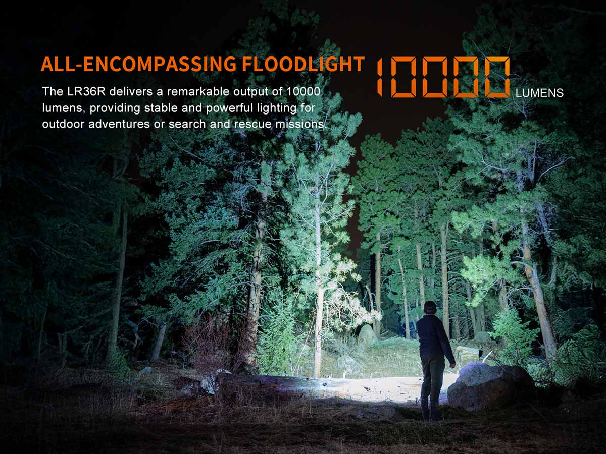 Fenix LR36R White Laser Flashlight with 10,000 Lumen Floodlight - Image 3