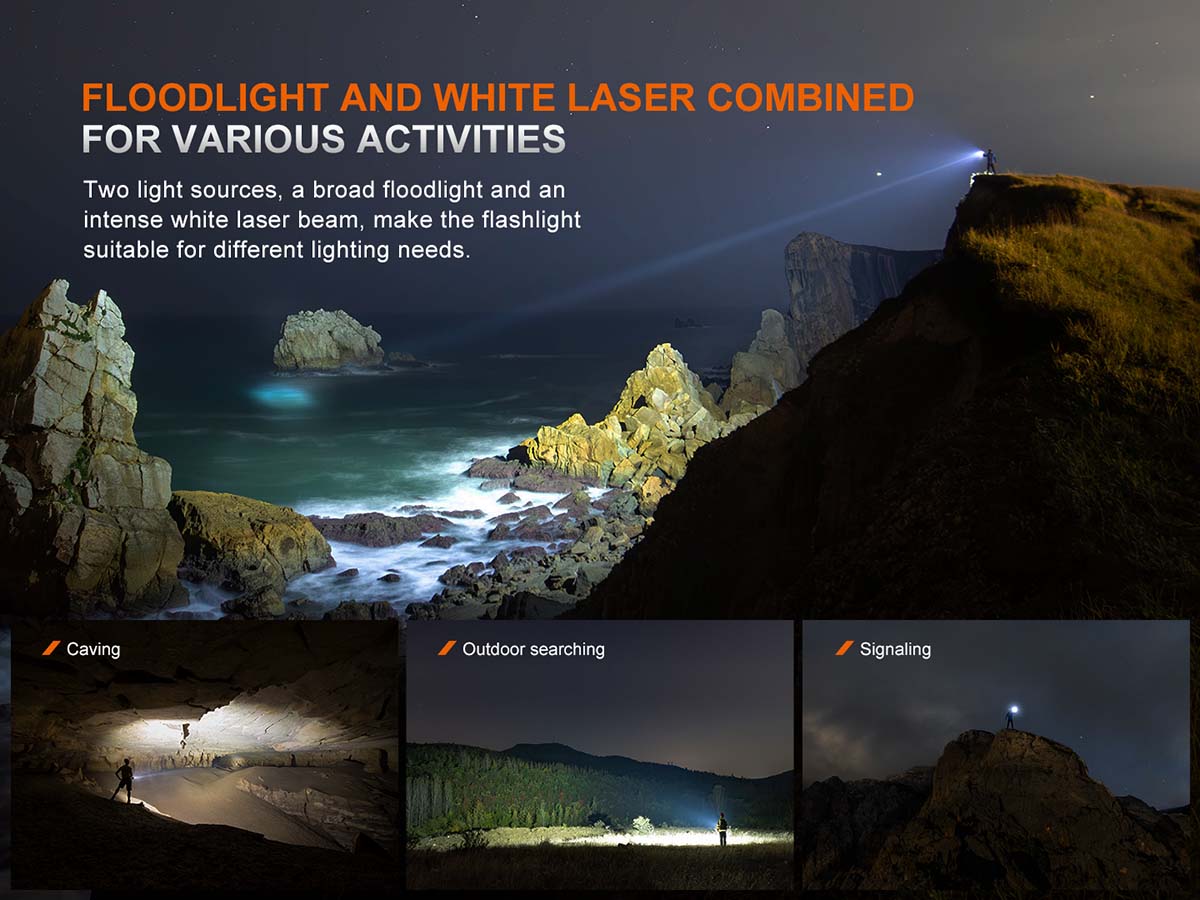 Fenix LR36R White Laser Flashlight with 10,000 Lumen Floodlight - Image 5