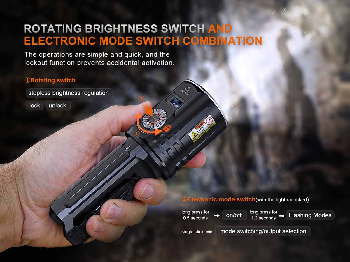 Fenix LR36R White Laser Flashlight with 10,000 Lumen Floodlight - Image 6