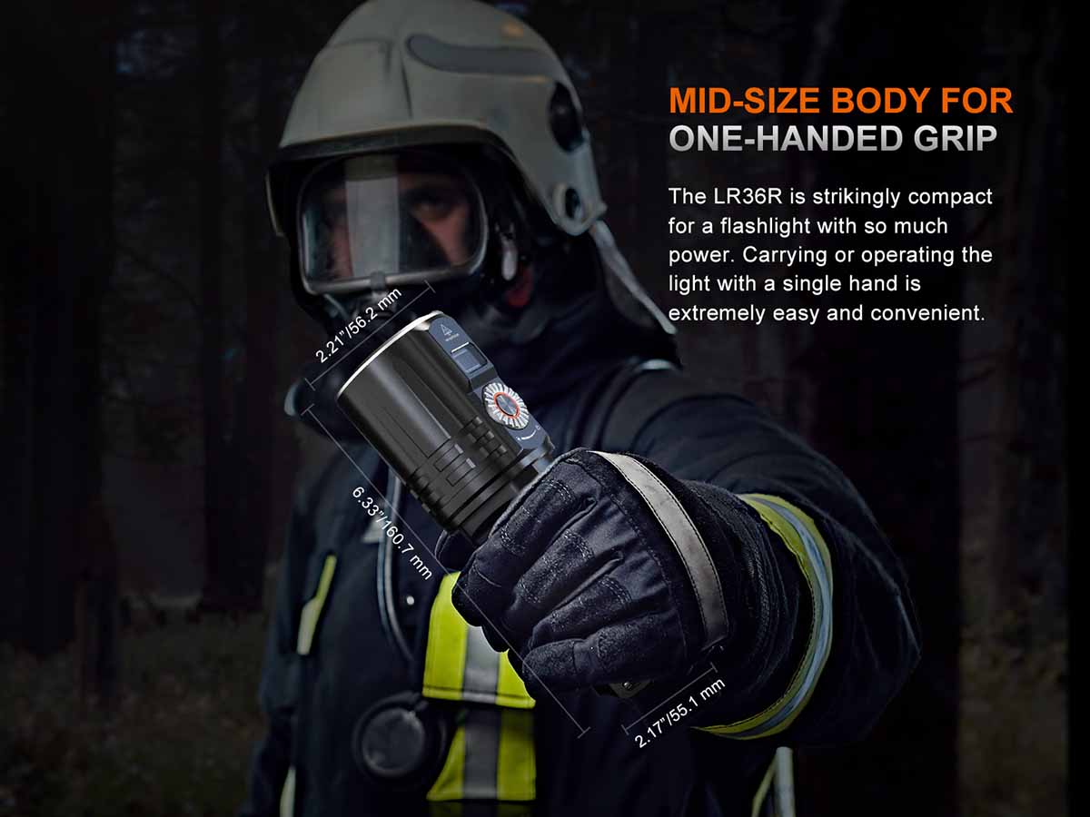 Fenix LR36R White Laser Flashlight with 10,000 Lumen Floodlight - Image 8