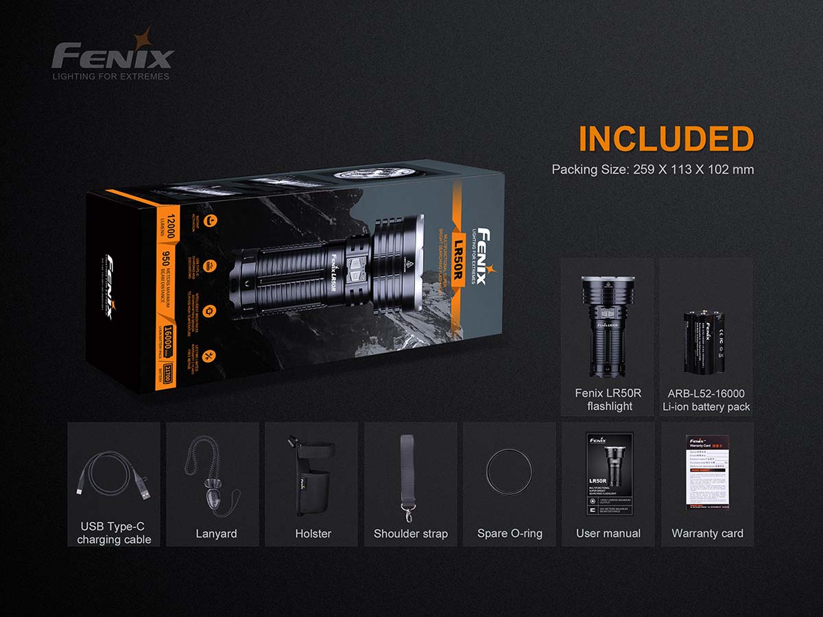 Fenix LR50R Flashlight - 12000 Lumen Spotlight - Image 17