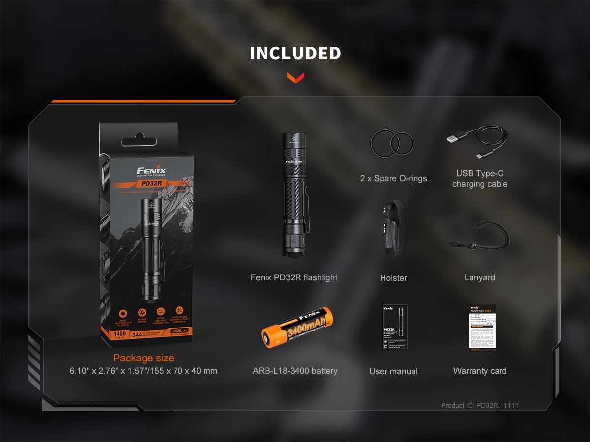Fenix PD32R Rechargeable Flashlight - Image 18