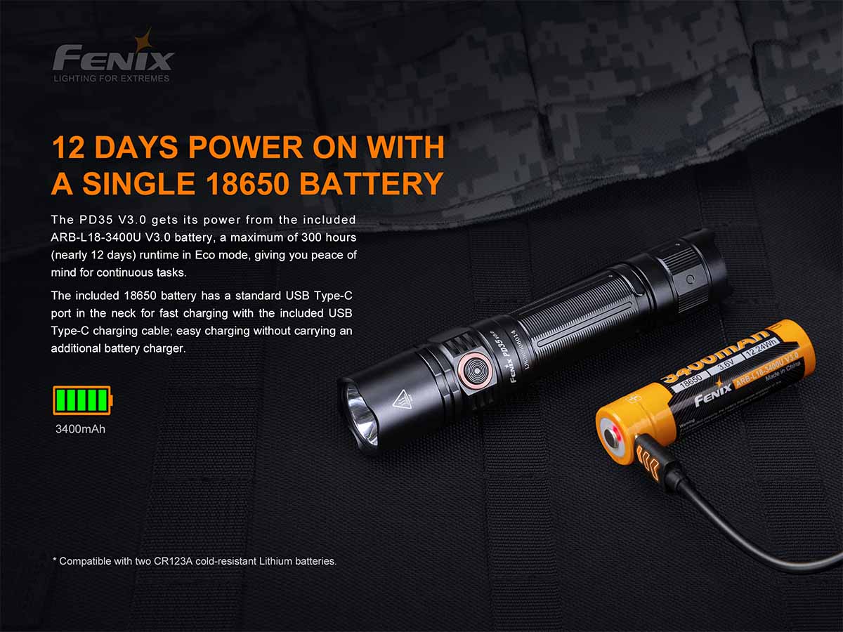 Fenix PD35 V3.0 Flashlight with Special Edition Engraved Design - Image 6