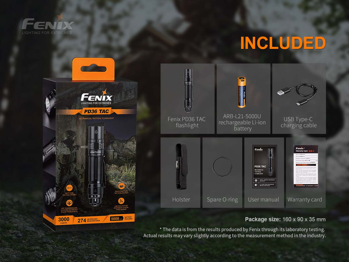 Fenix PD36 TAC Tactical Flashlight - Image 12