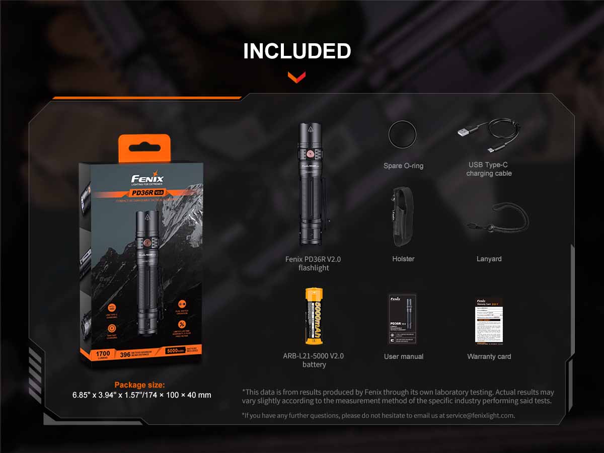 Fenix PD36R V2.0 Rechargeable Flashlight - Image 17