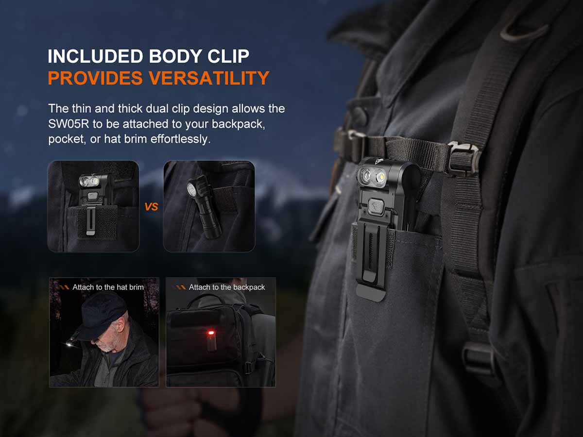 Fenix SW05R-RED Clip On Flashlight with Red Light - Image 10