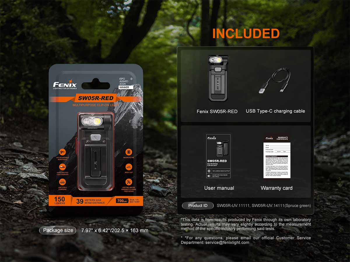 Fenix SW05R-RED Clip On Flashlight with Red Light - Image 18
