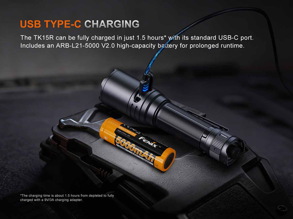 Fenix TK15R Rechargeable Tac Flashlight - Image 10