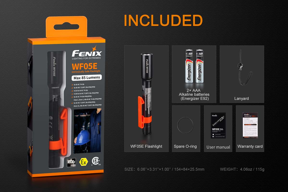 Fenix WF05E Intrinsically Safe Flashlight - Image 9
