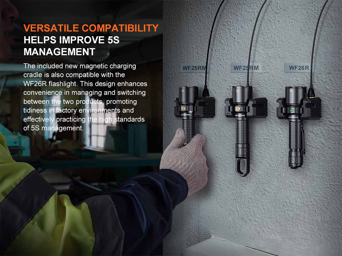 Fenix WF25RM Rechargeable Work Flashlight with Charging Dock - Image 12