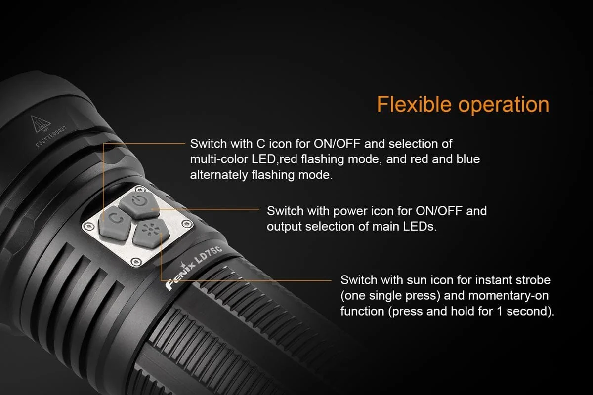LD75C Fenix Flashlight - DISCONTINUED - Image 4